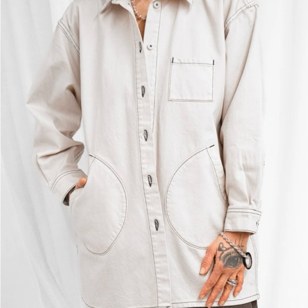 Jesse Kamm Okuda Jacket Natural Denim Slate Stitch XS/S